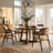 Benedict Mid-Century Modern Curved Upholstered Dining Chairs with Rubberwood Legs-1654879991
