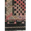 Tapis unique noir / rose / brun de 6 pi 9 po x 9 pi 10 po Jijim