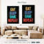 Neon Eat Sleep Game Répétition sur toile-234891673