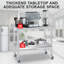 Table de préparation et de travail en acier inoxydable robuste - Dosseret, tablette inférieure réglable, 4 roulettes verrouillables - Accessoire de comptoir de restaurant de cuisine commerciale - Taille 48 x 24-774845478