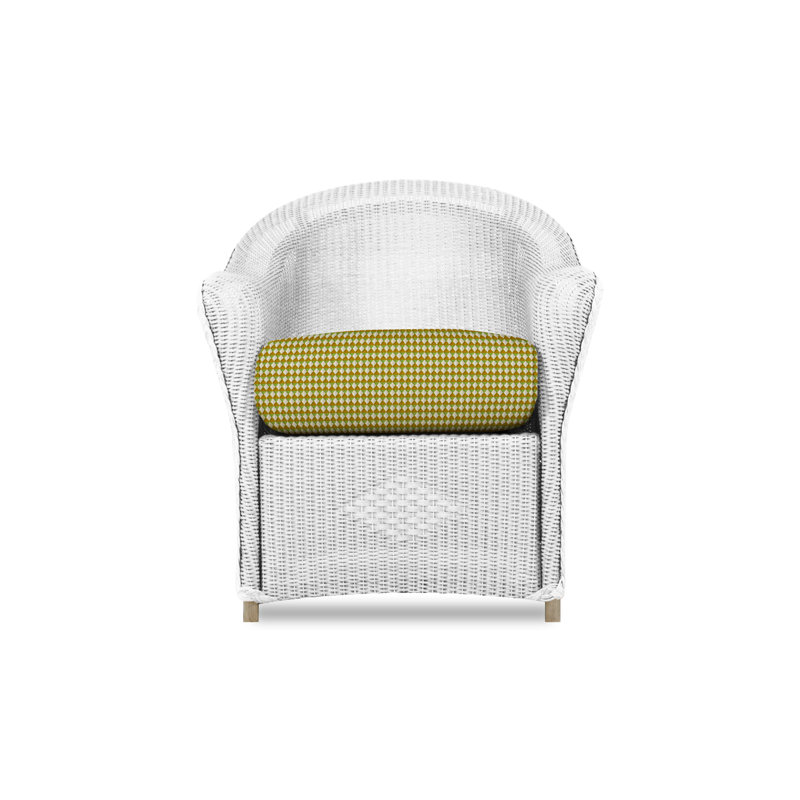 Reflections Outdoor Dining Armchair, Demo Oatmeal, White