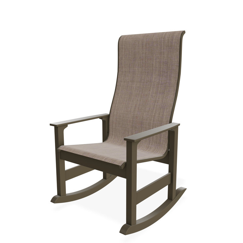 Fauteuil à bascule Leeward, Fenouil Augustine Sunbrella®, Bois de plage