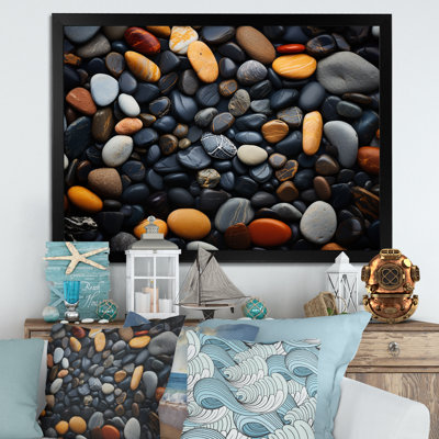 Motif de plage rocheuse III sur toile