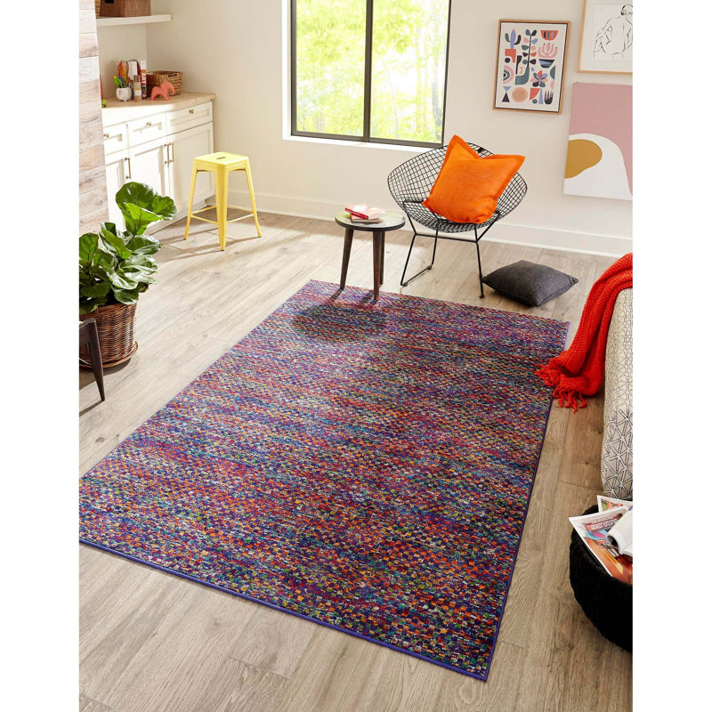 Hankins Geometric Indoor Rug, Round 4'