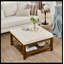 Grande table basse avec repose-pieds rembourré en lin capitonné avec tablette et cadre en bois de hêtre, repose-pieds surdimensionné pour salon, bureau, chambre à coucher, extérieur IVOIRE