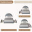 Cadre de lit simple avec tiroirs de rangement, lit plateforme tapissier Boucle, tête de lit ronde, robuste, silencieux, sans sommier, gris clair-1515648024-1515648025