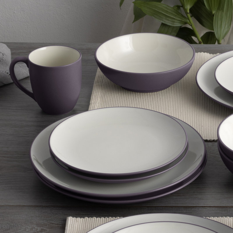 Noritake Colorwave Coupe Dinner Plates, 10-1/2", Plum