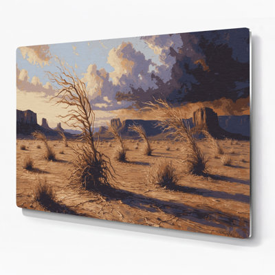 Art mural en métal brun brun de Southwestern