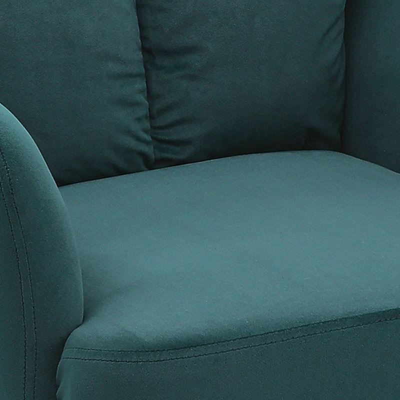 Frosted Velvet Chair Swivel, Green