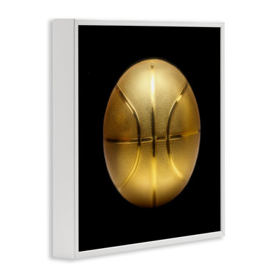 Gold Designer Basketball  Framed Giclee Art by Graffi*tee Studios