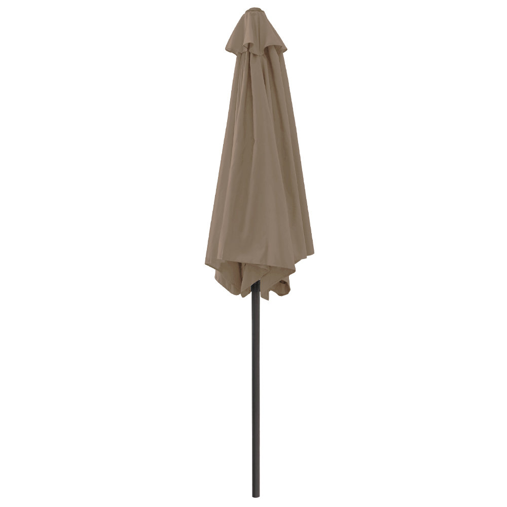 2.5M Garden Parasol Outdoor Patio Tilting Umbrella Crank Handle with Base