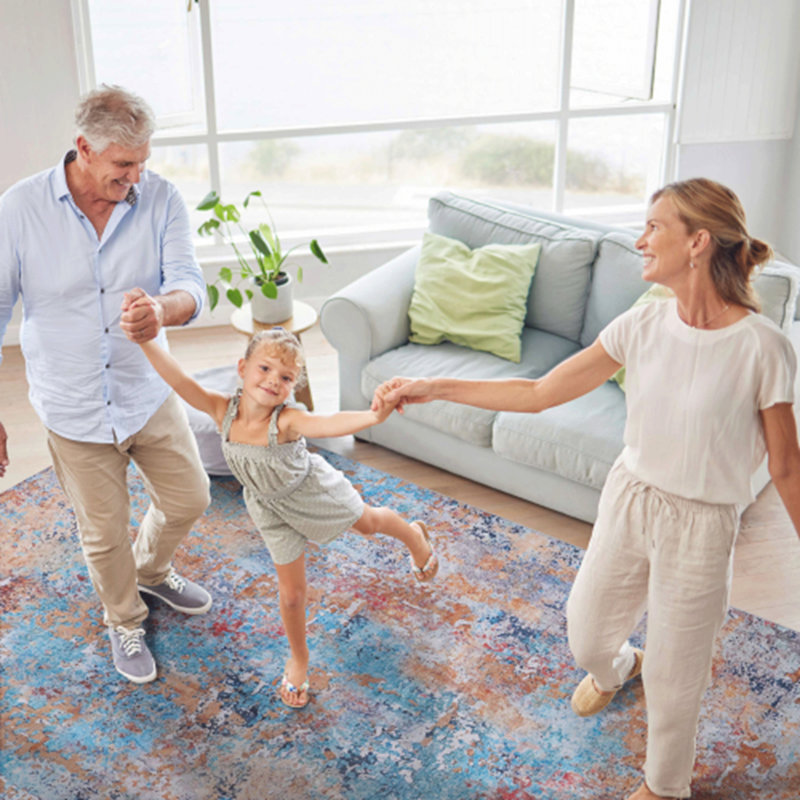 Runner, Washable Rug, Low-Pile, Non-Slip, Non-Shedding, Foldable, Kid & Pet Friendly - Area Rugs for living room, bedroom, kitchen, dining room rug