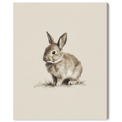 Vellum Bunny I Canvas Print Nursery Wall Decor by Art Remedy, Gallery Wrapped, 36 x 45