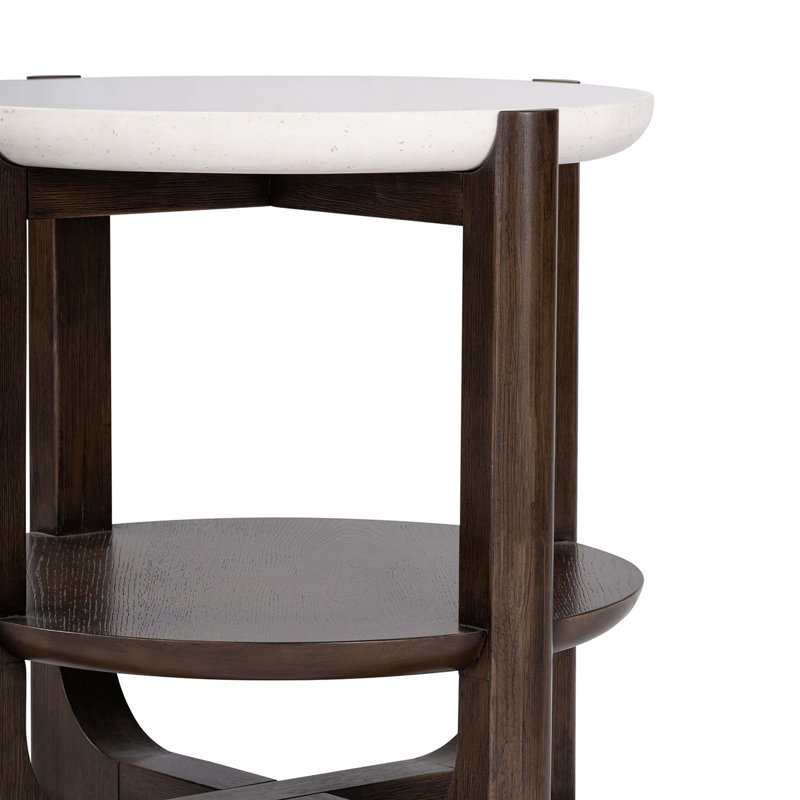 Ensemble de table transitionnel 3 pièces avec dessus en pierre de quartz et base en tréteaux