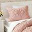 Édredon tout rose 3 très grand avec motif floral élégant, texture gonflée et tissu tricoté: floral romantique, douceur, utilisation