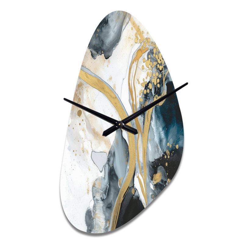 Horloge murale en forme de V en marbre, Médium