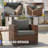 5-Pieces Wide Armrest Outdoor Sectional Rattan Conversation Set with Storage Table.-1742763508