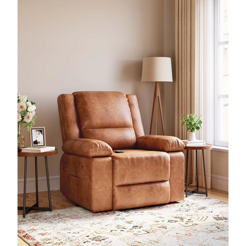Power Lift Recliner, PU Leather Electric Lift Chair Designed For The Elderly And People With Mobility Impaired, Brown