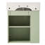 Modern Bathroom Vanity With Ceramic Basin And Wave-Patterned Door-1503682462
