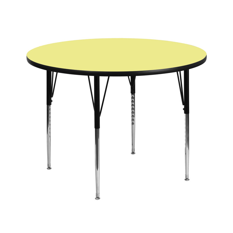 Table d'activité 42 po Goddard, Jaune, L 42 po x P 42 po x H 21,125 po à 30,125 po