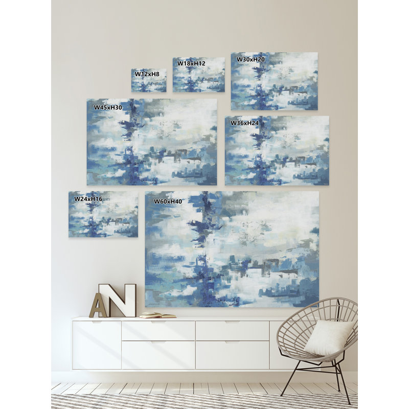 «Vast Blue Hues» par Parvez Taj, reproduction d'art sur toile, H 12 po x l 18 po x P 1,5 po