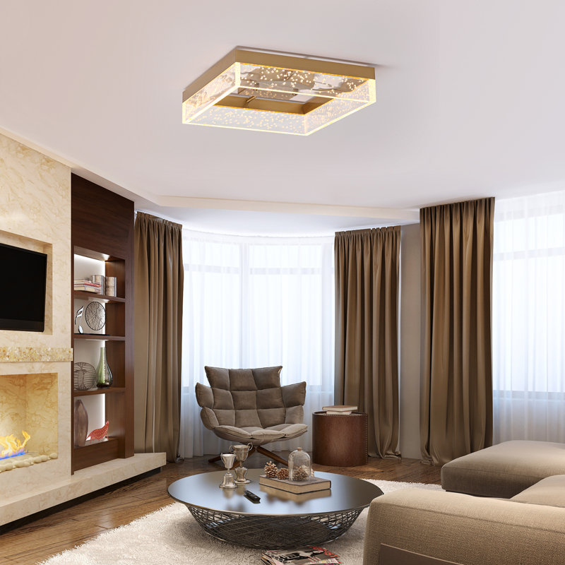 Agave 1-Light 30cm LED Flush Mount, Gold