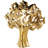 Cole And Grey Ceramic Glossy Tree Decorative Sculpture With Abstract Cutouts-1158589365