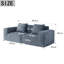 Canapé modulaire à conversion, velours velours côtelé-114335907