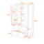 Armoire de rangement haute polyvalente avec tablettes réglables et beaucoup de rangement-1886282767
