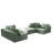 Modern Upholstered Boneless Sectional Sofa Couch Set,Modular Shaped Sectional Living Room Sofa Set-1298304310
