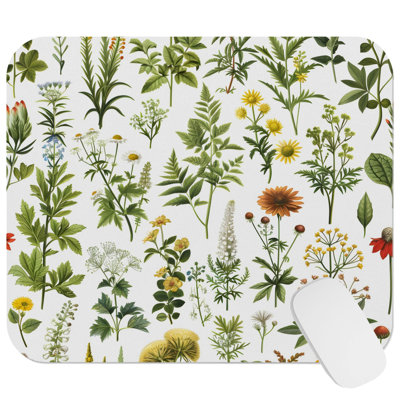 Botanical Wildflower & Botanical I Cottage & Cottagecore Gaming Cute Office Laptop Desk Pad Gift Mat Square Rectangle Non-Slip Mousepad