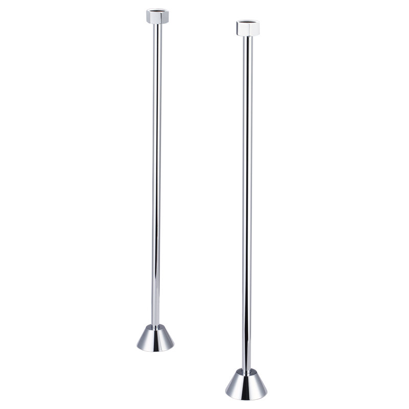 Alimentation Aviston pour pieds à griffes ou baignoires élégantes, Poli à la main, finition chromée riche triple pl