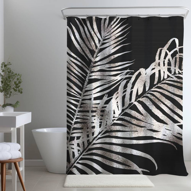 Shower Curtain FL305 – Polyester Shower Curtain, Dye Sublimation Print, 71" W × 74" L
