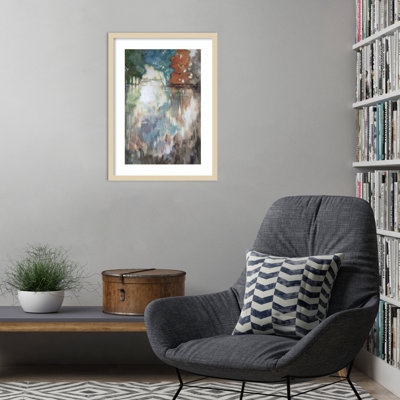 «Misty Morning» par Mary Parker Buckley, reproduction d'art encadrée sur bois