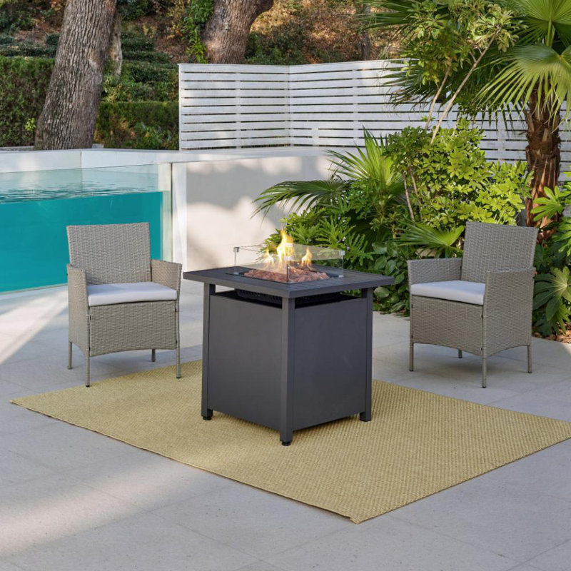 Newport Garden Set With Fire Pit Table