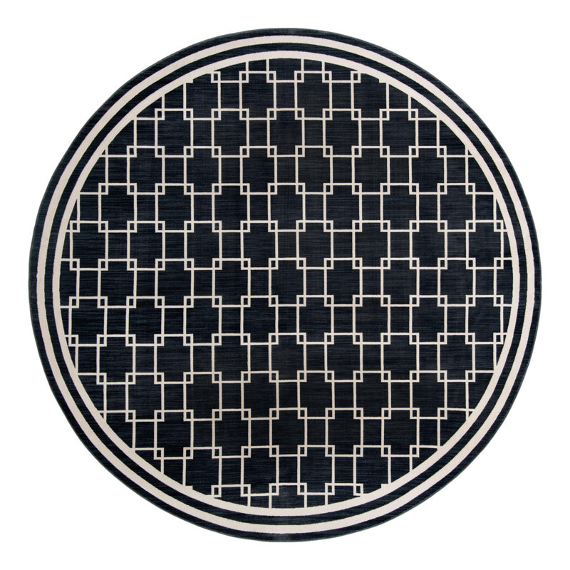 Tapis Uptown bleu marine Jill Zarin, Rond 10 pi