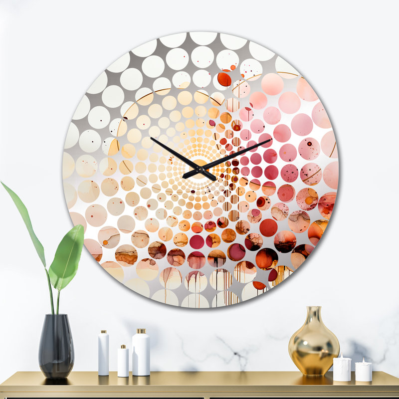 Horloge murale abstraite synchronisée, Grand