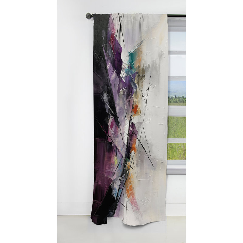 Turnbull - Abstract Curtain - Blackout Geometric Shapes Curtain - 1 Panels, 52" W x 108" L