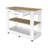 2-Drawer 2-Shelf Kitchen Island White And Light Oak