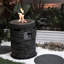 20 Inch Diameter Outdoor Gas Fire Pit, 32000 , , With Lava Stones & Rainproof Shielding Fireplace, And