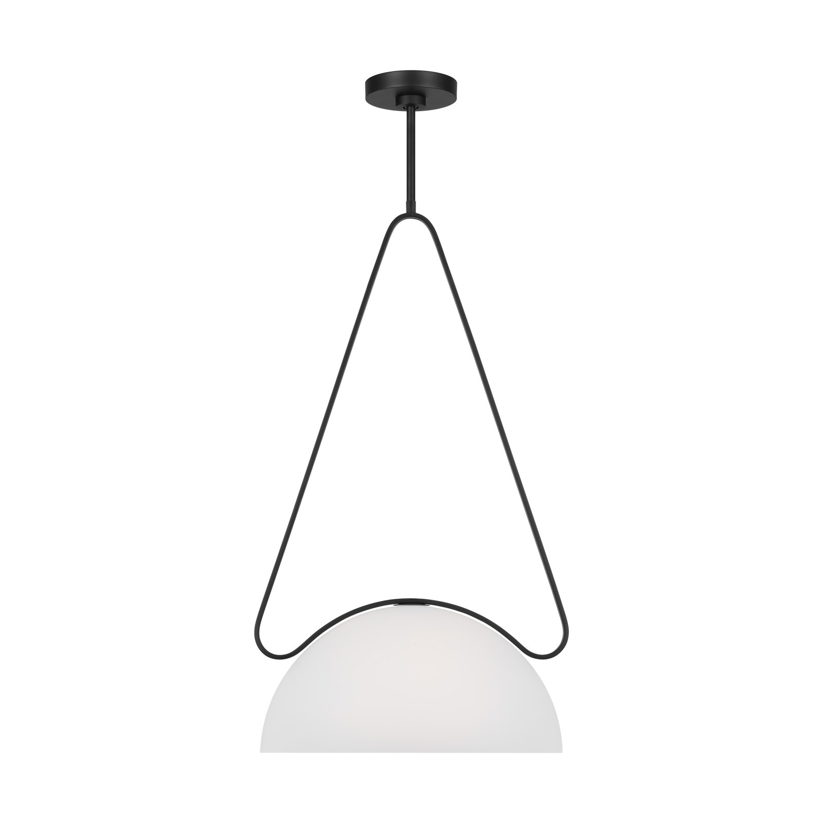 Romaine Single Light Glass Dimmable Pendant, 28.25" H x 15" W x15.75" D
