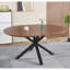 Table extensible avec pieds en métal et drap supérieur, 120/160 / 200X120x75cm, convient aux espaces de bureau de salle à manger, abat-jour en noyer, panneau de surface Smart Design, zones, avancé