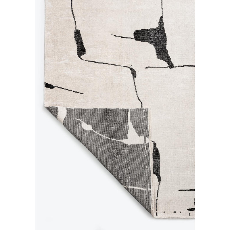 Tapis minimaliste moderne Midcentury, Rectangle 6 pi 7 po x 8 pi 3 po