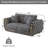 67'' Round Arm Glitter Velvet Sofa Couch with Gold Accent-697533077-698052770