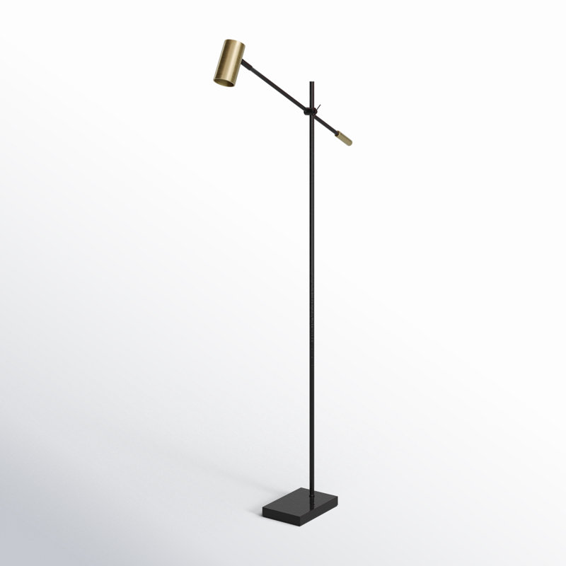 Flemings 63'' LED Task Floor Lamp, Black