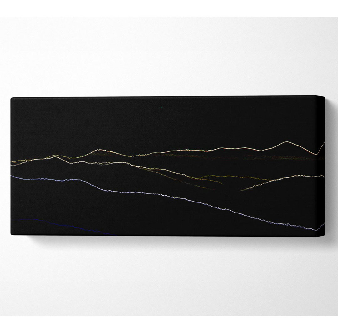 Abstrakte Neon-Landschaft 11 Panorama-Leinwand