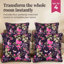 Coussin décoratif floral avec insert pour canapé-lit - Coussin décoratif pour décoration de Noël
