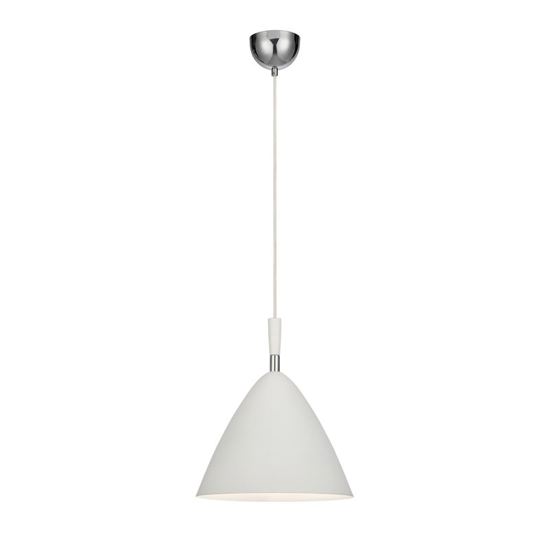 Manalapan 1 - Light Single Pendant, White/Chrome