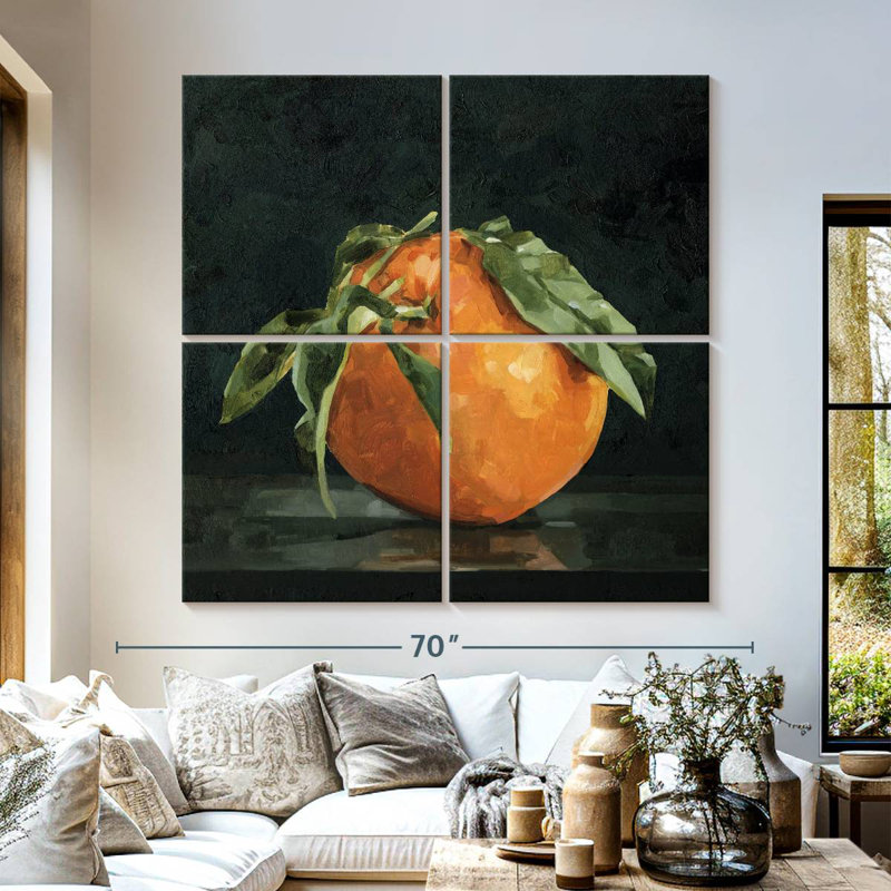 Yarlin Dark Orange Still Life II, 57" H x 57" W