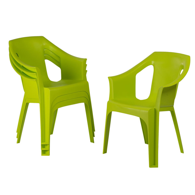 35.00cm H Stacking Armchair, Green, 4